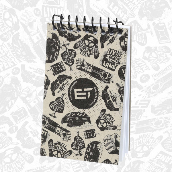 ME0005, Writing Case, Promotional item, Small notebook 140x85, without pencil, design ET, ET ENGINETEAM