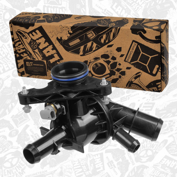 ED0225, Thermostat, coolant, ET ENGINETEAM, Ford Tourneo Custom Transit 2,0 EcoBlue/TDCi 2019+, 2037317, 2347347, GK2Q-9K478-CA, GK2Q9K478CA, KK2Q-9K478-BA, KK2Q9K478BA, 2289356, 2011931