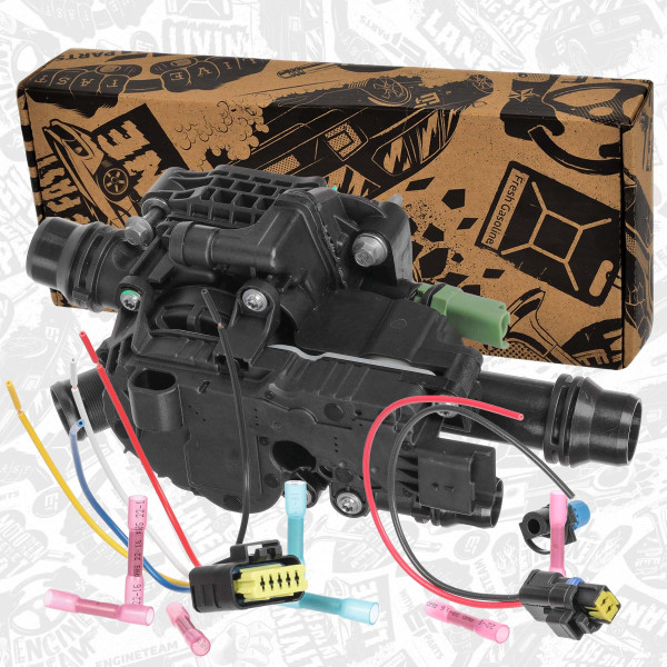 ED0267VR1, Termostat, chladivo, Termostat 1,6 BlueHD/s kabelem, ET ENGINETEAM, Citroën Peugeot Opel Toyota Berlingo C3 C4 Picasso DS3 DS4 2008 208 3008 308 5008 508 Crossland X Grandland X Toyota ProAce 1,6/2,0 BlueHDI DV6FD 2014+, 736410703000, 7701053869, 3642484, 9803549480, 1606249580, 736410702900, 736410702700, 9850364680