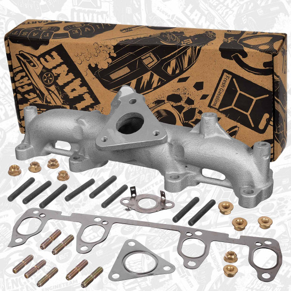 ED0338, Manifold, exhaust system, ET ENGINETEAM, Audi VW A4 A6 Passat 1.9TDI AVF 2000+, 038253031N, 028253033AG, 038263033E