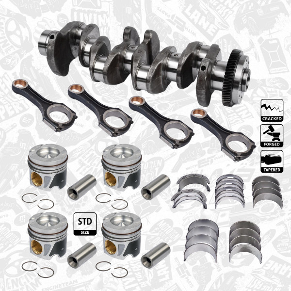 HK0194VR2, Sada klikového hřídele, Set hřídel klik kovaná+ 4x ojnice+ lož.ojn.+ lož.h+píst, ET ENGINETEAM, Mercedes Sprinter Vito OM651 EUR 4 2003+
, A6510302501, 6510302501, A6510300020, 6510300020, 6510330101, 6510330102, 6510330401, 6510330402, 6510330701, 6510331002, 6510331201, 6510331702, A6510330101, A6510330102, A6510330401, A6510330402, A6510330701, A6510331002, A6510331201, A6510331702, 6510300060, A6510300060, A6510300417, A6510300917, A6510301017, A6510303317, 6510300417, 6510300917, 6510301017, 6510303317
