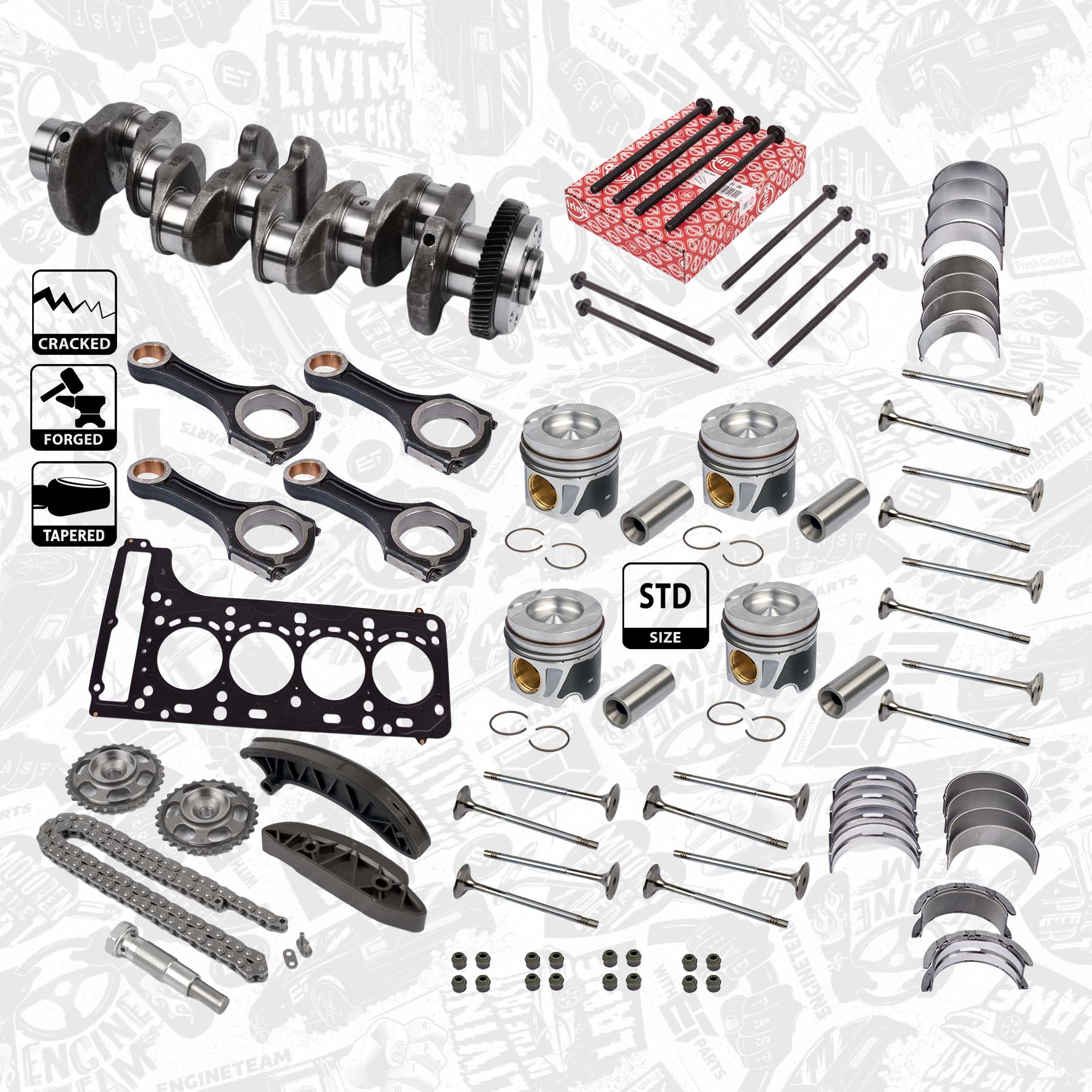 Crankshaft kit HK0194VR4 ET A6510302501, 6510302501