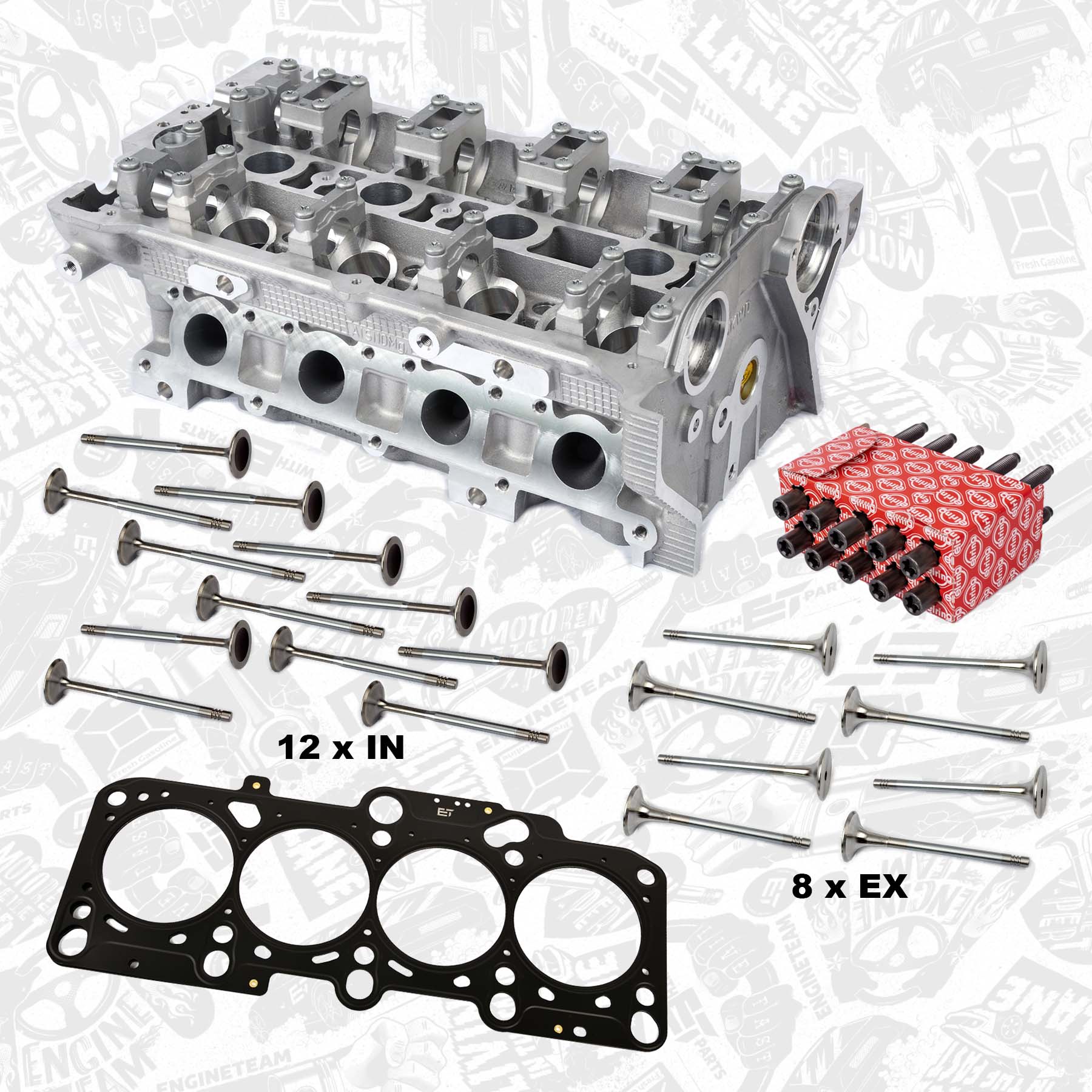 Cylinder Head set HL0049VR2 ET 06A103351J, 06A103351L