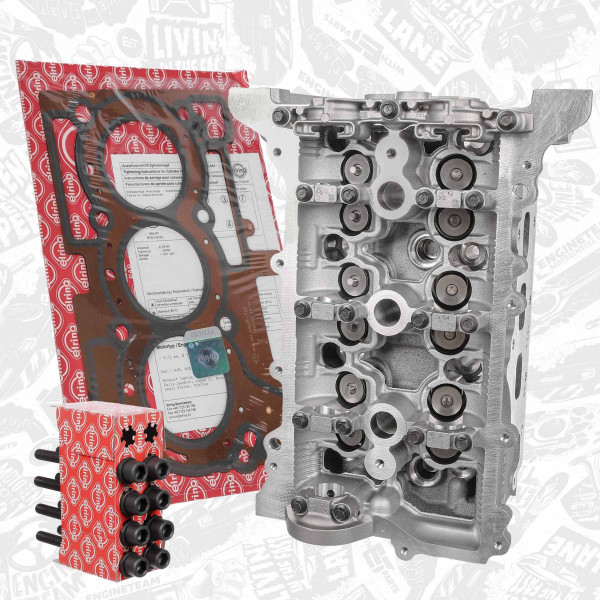 HL0158, Sada na opravu, hlava válců, Hlava válce 0.9 TCe H4B /vč.vent, šroub, těsn. , ET ENGINETEAM, Renault Nissan Dacia Smart Captur Clio Twingo Micra Sandero Logan Fortwo Forfour 0.9 TCe 2013+, 1104100Q3H, 110419412R, 2810160500, 110417920R, A2810160500, 110447100R, 1104440955R, 110440955R, 110567488R, 110569395R, 110582794R, 910324