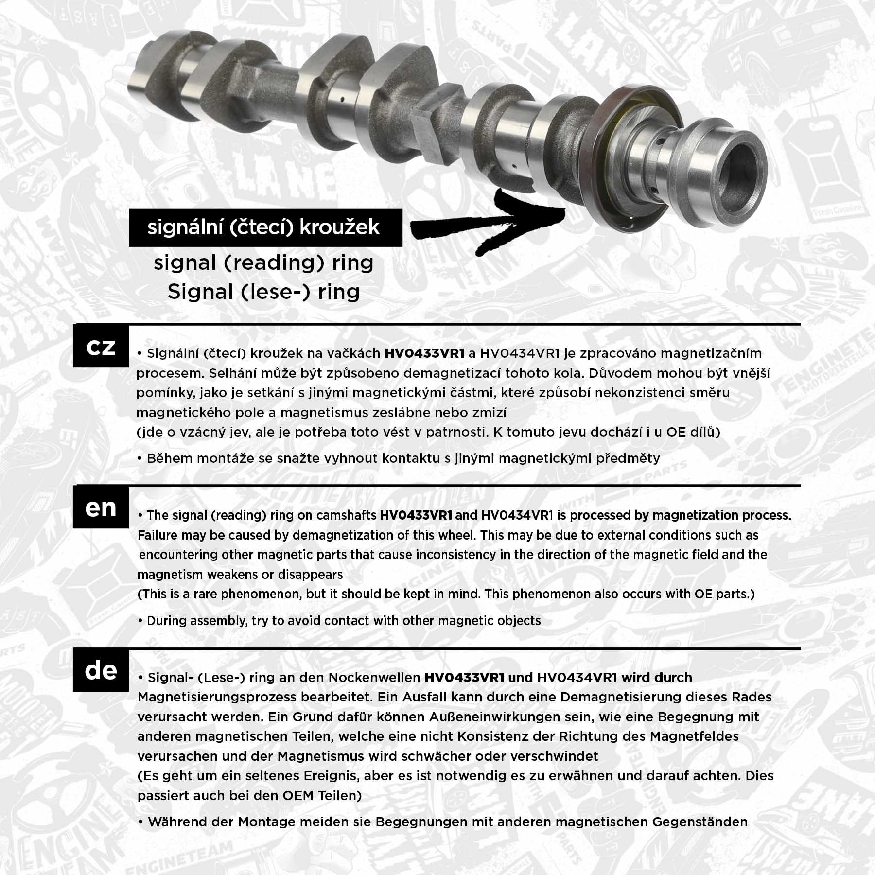Nockenwelle - HV0433VR1 ET ENGINETEAM - 1784212, 1803223, CM5G  