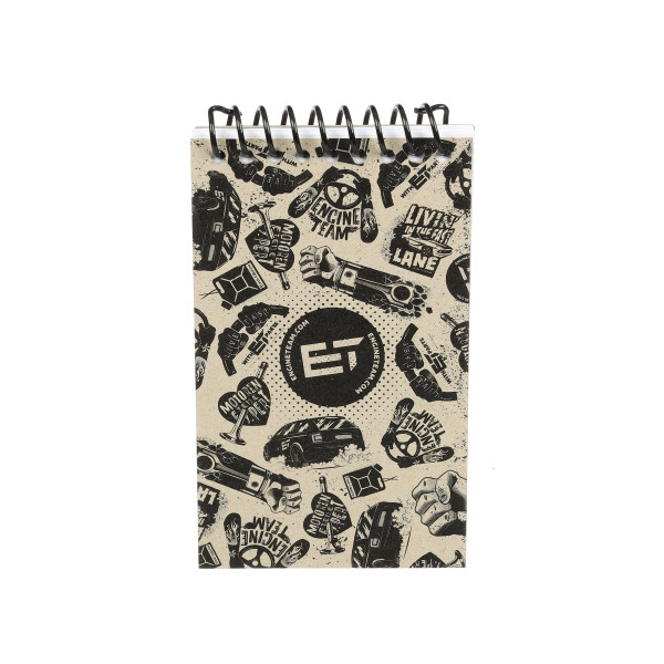 Kleines Notizbuch 140x85, ohne Bleistift, Design ET - ME0005 ET ENGINETEAM