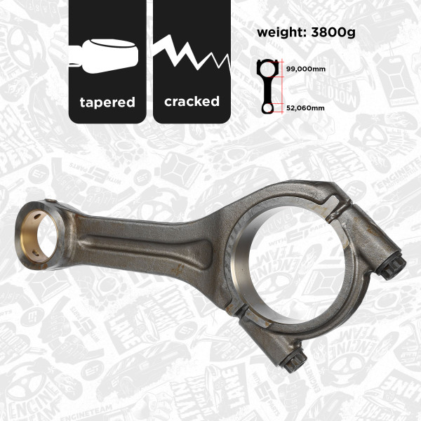 OM0011, Pleuel, ET ENGINETEAM, Mercedes-Benz Actross OM 521/541/941 1996+, 5410300320, 5410300420, 5410300520, 5410300820, 010310501000, 20060350100, 44810