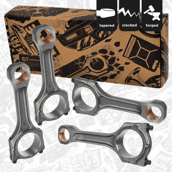 OM0040, Sada ojnic 4 ks, Ojnice motoru 2,2HDi/rozteč/117,00mm/sada 4ks, ET ENGINETEAM, Citroen Fiat Ford Peugeot 2,2DHDi TDCi 4HU 4HV PUMA 2004+, 1377616, 1377618, 1377620, 9659672280, 9661857980, 9661858180, 9667060880, 9667060980, 9667061080, 1S7Q6200CAA, 1S7Q-6200-CAA, 1S7Q6200CBA, 1S7Q-6200-CBA, 1S7Q6200CCA, 1S7Q-6200-CCA, 40045, CO001700, OM0031