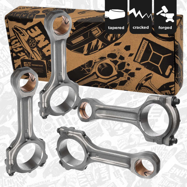 OM0042VR1, Sada ojnic 4 ks, Ojnice motoru 2,4TDCi/sada 4ks, ET ENGINETEAM, Ford Transit D2FA H9FA H9FB JXFA JXFC 2,4TDCi 2004+, 5C106200AA, 1406170, CO003000