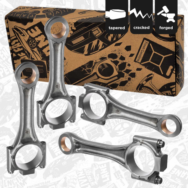 OM0043VR1, Sada ojnic 4 ks, Ojnice motoru 1,6TDI/sada 4ks, ET ENGINETEAM, Audi Seat Skoda VW A3 Altea Ibiza Fabia Octavia Caddy 1,6TDI CAYA CLHA 2011+, 03L105401A, CO004200