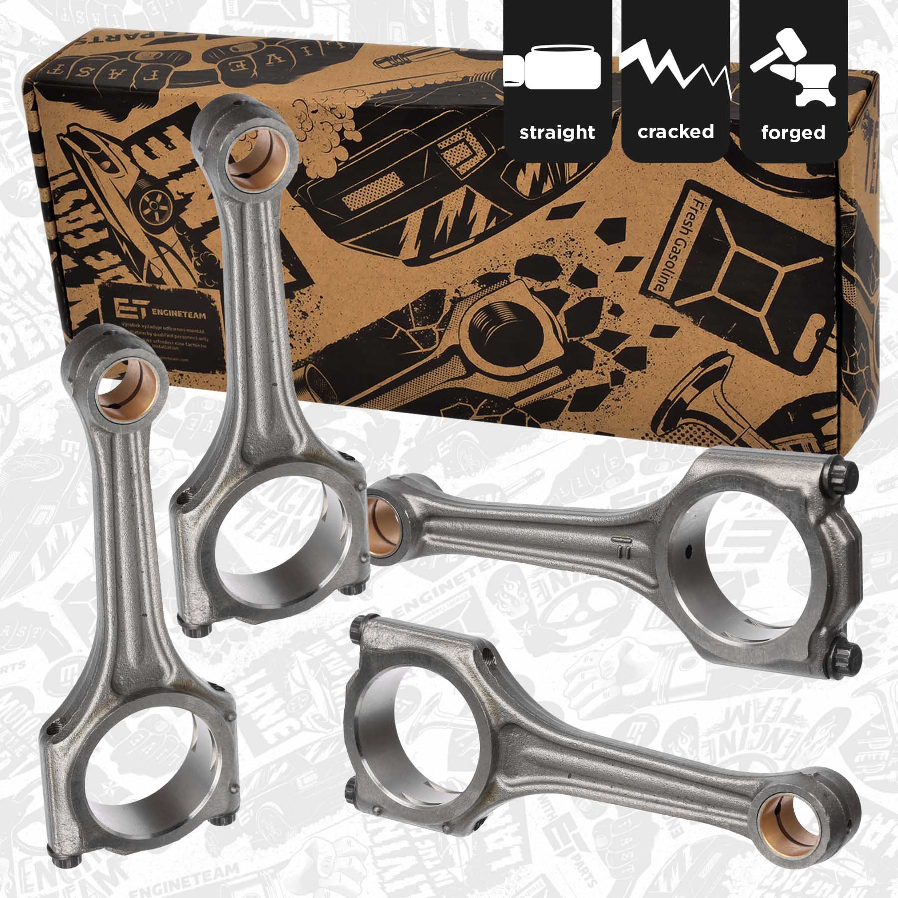 Conrods set 4 pcs - OM0073VR1 ET ENGINETEAM - 027198401 
