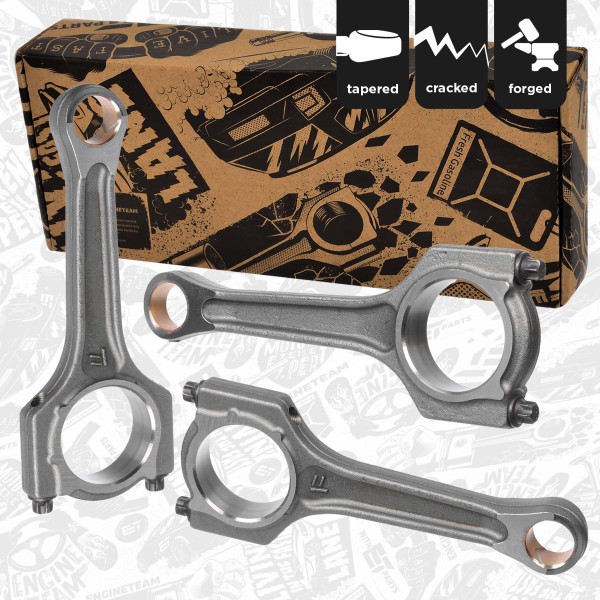 OM0076VR1, Sada ojnic 3 ks, Ojnice motoru 1,0 EcoBoost /set 3ks, ET ENGINETEAM, Ford B-Max C-Max Fiesta Focus Transit Courier Mondeo M2D2 M2GA SFCB 1,0 EcoBoost 2012+, CM5G-6205-FA, CM5G-6205-EC, CM5G6205FA, CM5G6205EC