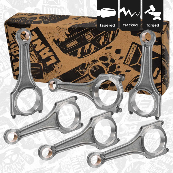 OM0080VR1, Connecting rod kit, ET ENGINETEAM, Audi Bentley Porsche VW A4 Avant A5 Avant A6 A7 A8 Q8 Betayga Touareg Panamera Macan Cayenne 3,0 TSI/TFSI CAJA CJTA CHMA 2013+, 06E198401J, 06E198401D, 06E198401E