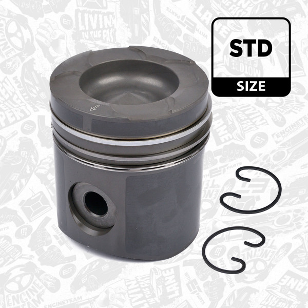 Piston with rings and pin - PM002100 ET ENGINETEAM - 51.02503.0554, 51.02503.0675, 51.02503.0678