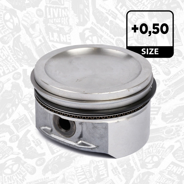 Piston with rings and pin - PM003150 ET ENGINETEAM - 851555, 99927620