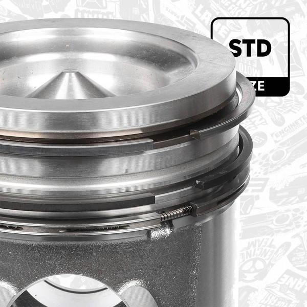 Piston with rings and pin - PM003400 ET ENGINETEAM - 2995769, 2996158 ...