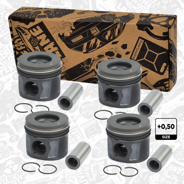 PM004750VR1, Kolben Satz, ET ENGINETEAM, Ford Duratorq 2,2TDCi 2011+, 41765620, 854065, 87-427707-50