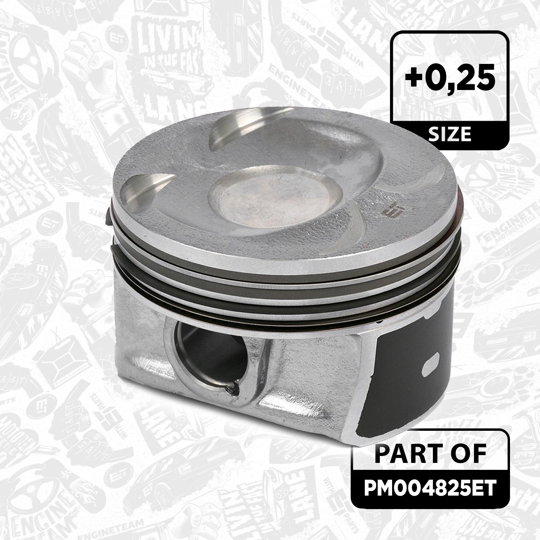 Piston kit - PM004825ET ET ENGINETEAM - 40477610 | ET ENGINETEAM