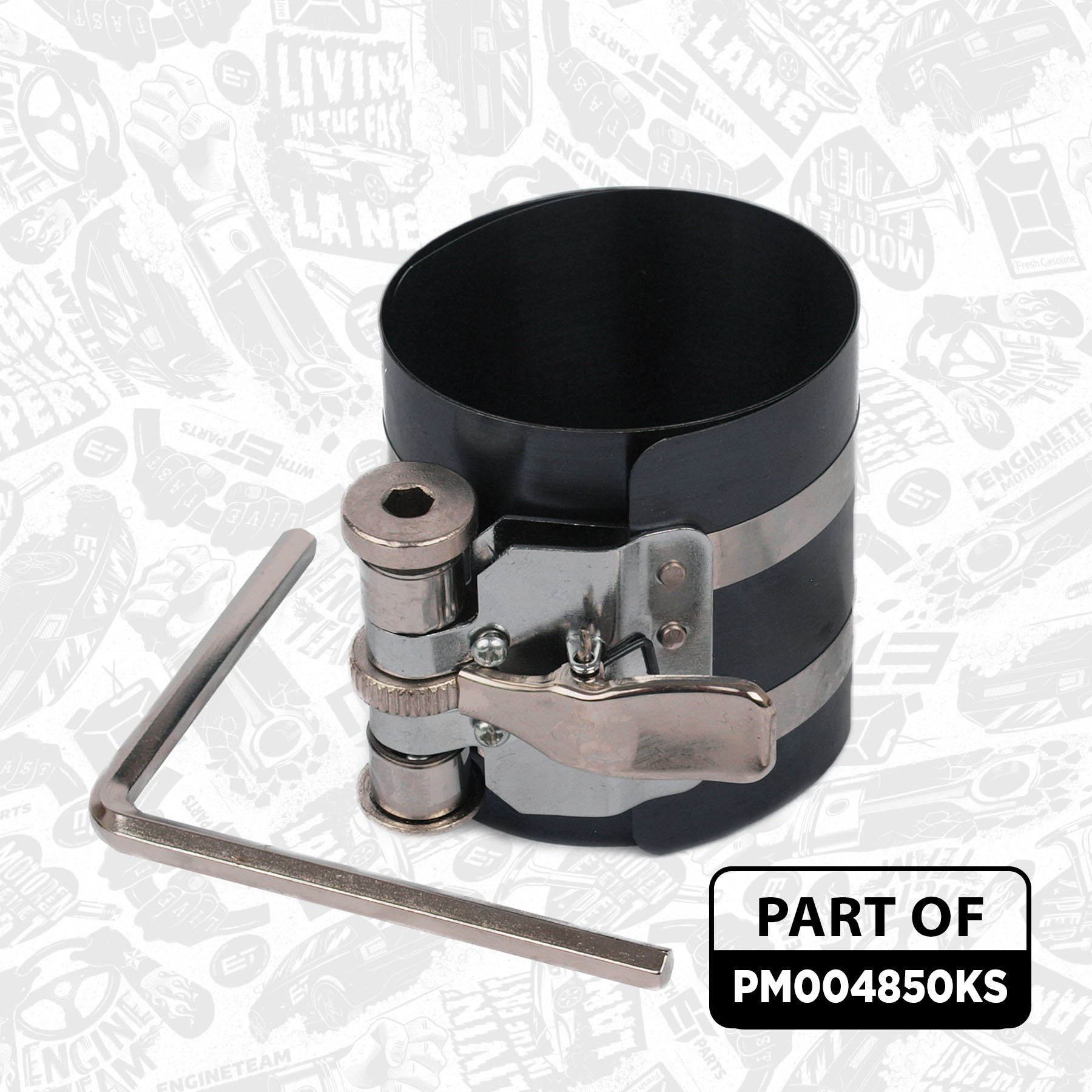 Piston kit - PM004850KS ET ENGINETEAM - 40477620, 87-429907-00 