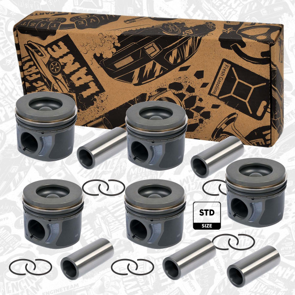 PM005300VR2, Sada pístů, Píst komp. - repair kit 3,2TDCI, ET ENGINETEAM, Ford Transit 3,2TDCi SAFA SAFB 2008+, 013PI00140000