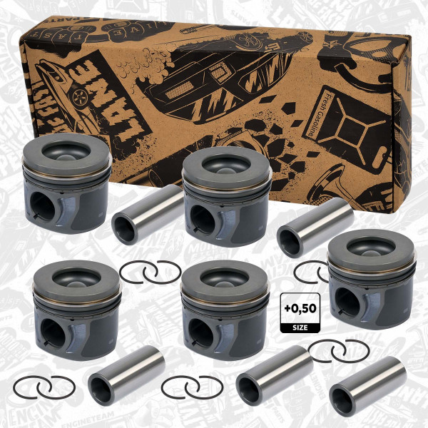 PM005350VR2, Sada pístů, Píst komp. - repair kit 3,2TDCI, ET ENGINETEAM, Ford Transit 3,2TDCi SAFA SAFB 2008+
