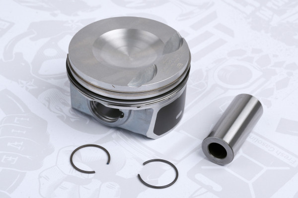 Piston with rings and pin - PM006400 ET ENGINETEAM - 06H107065DM