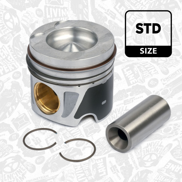 PM006500, Piston with rings and pin, Complete piston with rings and pin, ET ENGINETEAM, Mercedes Sprinter Vito 2,2CDi OM651 2007+, A6510300417, A6510300917, A6510301017, A6510303317, 6510300417, 6510300917, 6510301017, 6510303317, 010320651000, 40776600, 87-433400-10
