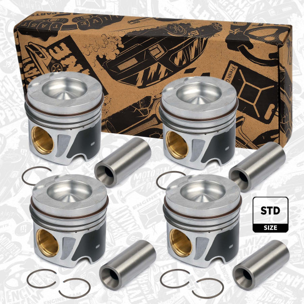 Piston kit - PM006500VR1 ET ENGINETEAM - A6510300417, A6510300917, A6510301017