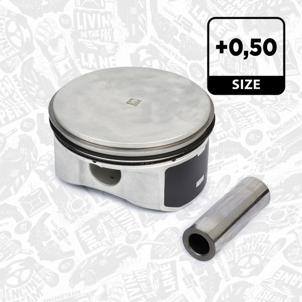 PM006750, Piston with rings and pin, Complete piston with rings and pin, ET ENGINETEAM, Opel Meriva Vectra 1,8 16V X18XE Z18XE 2001+, 0120201, 852765, 99741610
