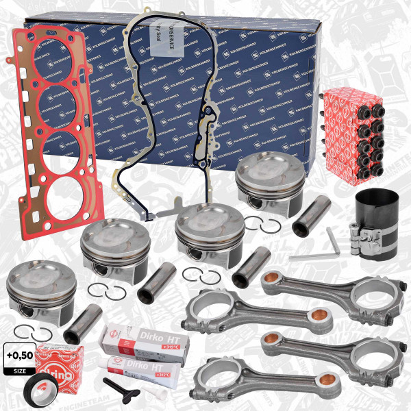 Piston Set - PM009750KSVR1 ET ENGINETEAM - 03C103383AE, 03C109287F, 03C103383AH