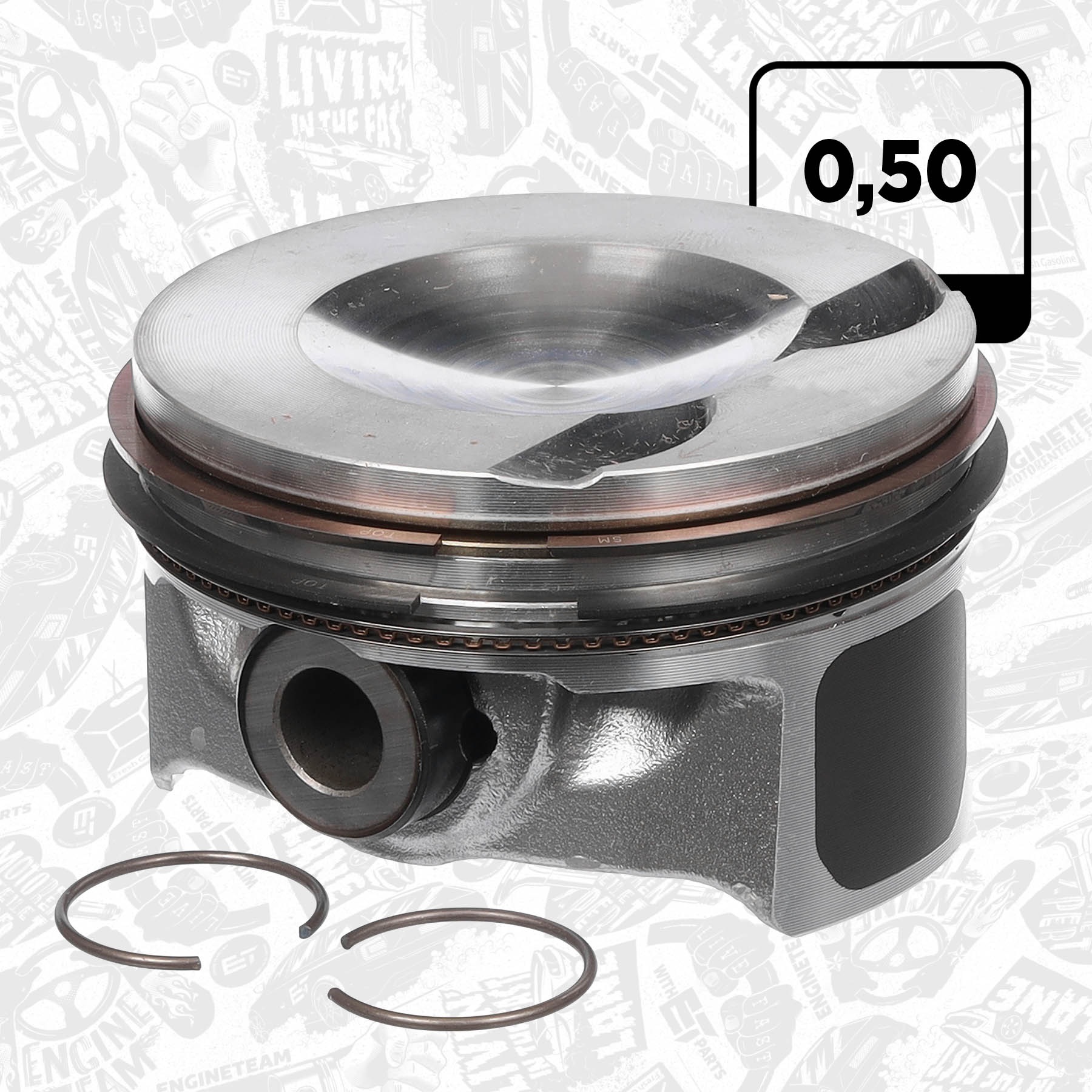 Piston 56,5 X 2 Pour ø56,50 Mm Bague Piston = MZA 31275 – Par Exemple Pour Ts150, ES150, ETS150, RM150