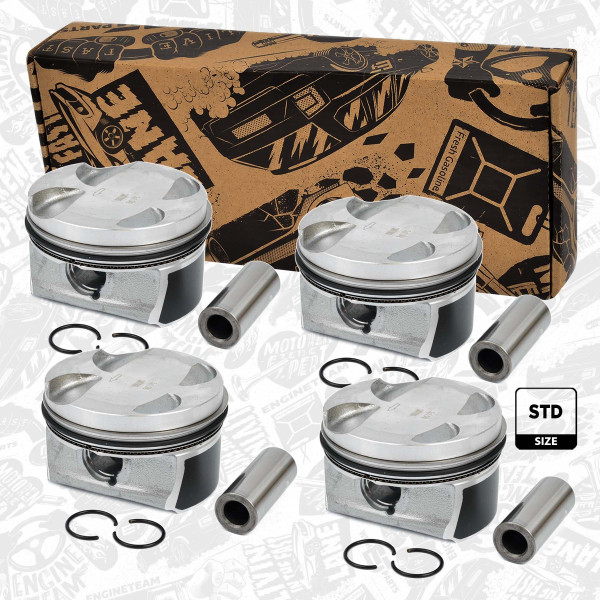Piston kit - PM011000VR1 ET ENGINETEAM - 0628T1, 11257576975, 0628.T1