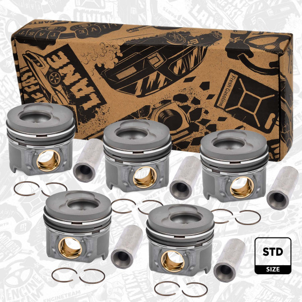 PM013700, Piston kit, ET ENGINETEAM, VW Multivan/Transporter 2,5TDI 2003-2010, 070107065AK, 070107065M, 070107103AK, 070107065AL, 070107065N, 0309700, 41091600, 87-421000-10, 0309800, 41092600, 87-421000-20