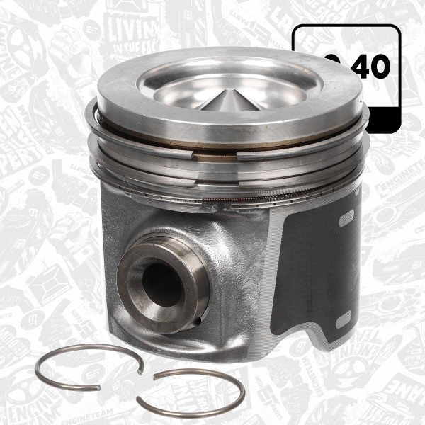 PM014140, Piston with rings and pin, ET ENGINETEAM, Fiat Ducato Iveco Daily-VI F1AFL411A Euro5/6 2014+, 500086083
