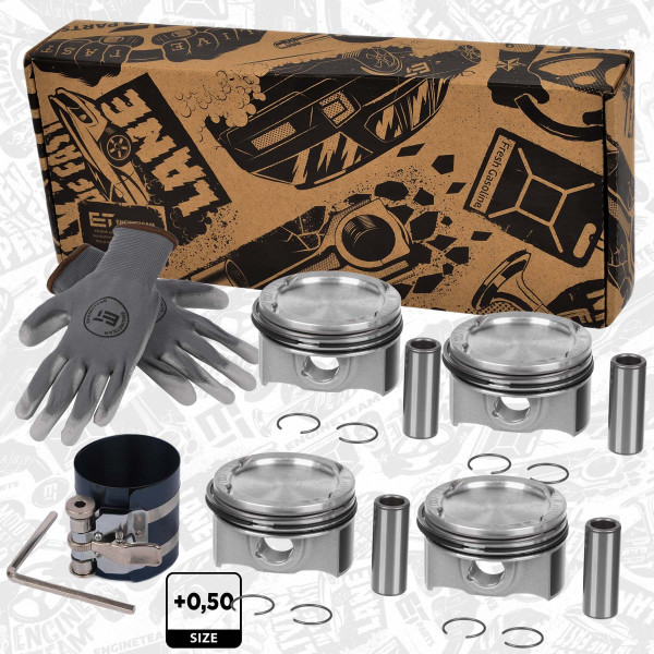 PM014550VR1, Sada pístu, Píst komp. - repair kit 1,4/kom.56,20mm, ET ENGINETEAM, Opel Chevrolet Adam Astra Mokka Zafira Meriva Trax Cruze Orlando Aveo 1,4 A 14 NET 2012+