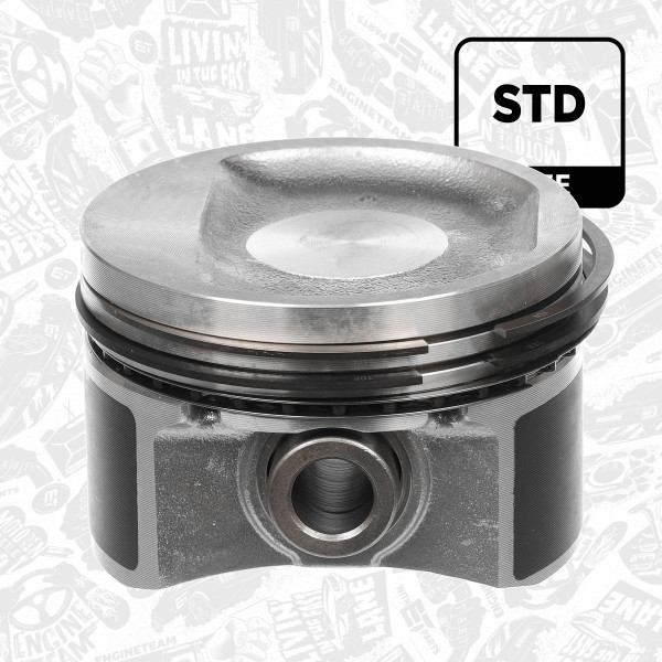 Piston with rings and pin - PM014800 ET ENGINETEAM - 55220266, 71741367 ...