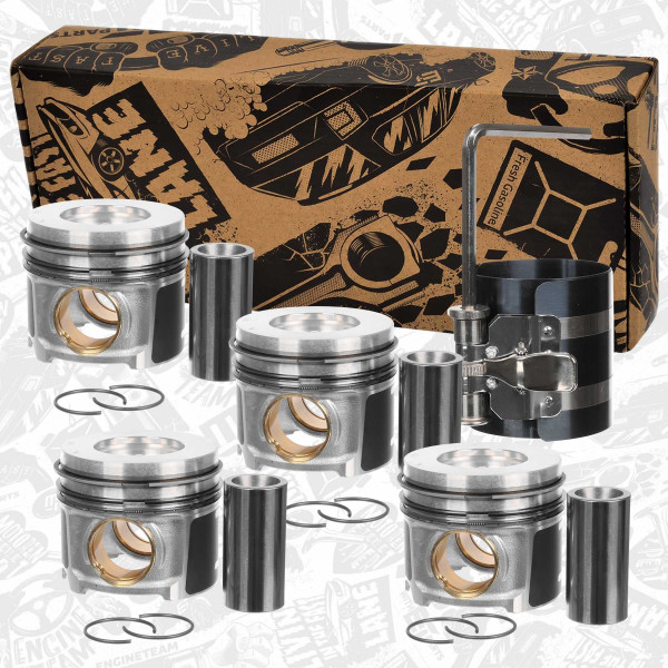 PM016600VR1, Piston Set, ET ENGINETEAM, BMW Mini 1 (F20) 118 d 2 Gran Tourer (F46) 220 d 3 (F30, F80) 316 d 4 Gran Coupe (F36) 425 d 5 (F10) 518 d 6 Gran Turismo (G32) 620 d X1 (F48) xDrive 18 d X2 (F39) xDrive 25 d X5 (G05, F95) xDrive 25 d Cooper Countryman Clubman 2.0 D  B47 D20 A 2011+, 11258571012, 8571012