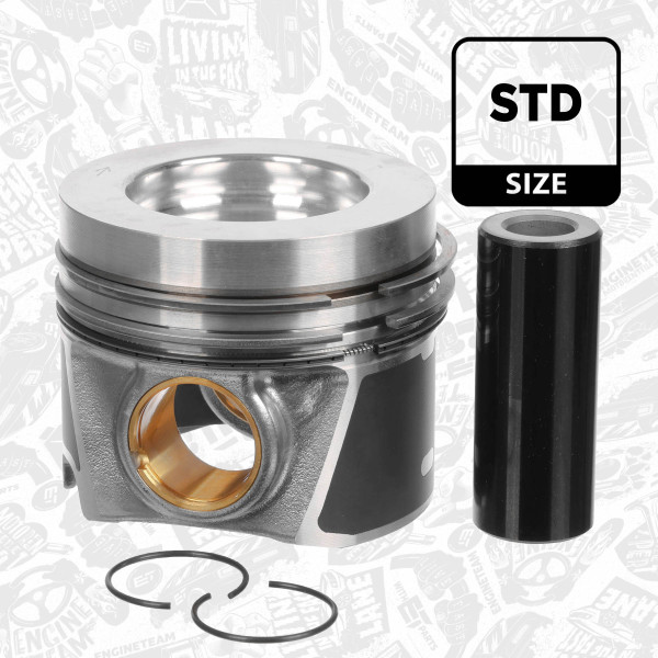 PM016900, Kolben mit Ringen und Bolzen, ET ENGINETEAM, VW Man California Cragter Multivan Trasporter TGE 2.0TDI CXFA 2015+, 04L107065AT, 04L107065AF, 65.02501-6000, 04L107101AF, 65025016000, 028PI00155000, 41785600
