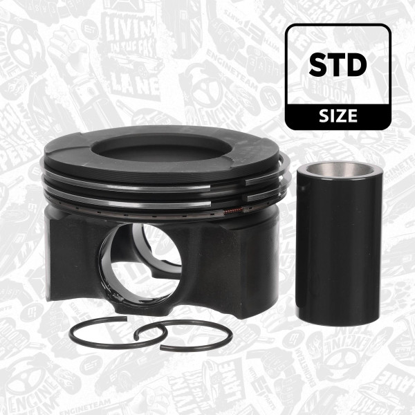 PM017000, Piston with rings and pin, ET ENGINETEAM, Ford Focus Galaxy Edge 2.0 EcoBlue BCFB 2018+, HG9Q6K100BA, 87-452900-10