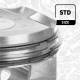 Kolben mit Ringen und Bolzen - PM017400 ET ENGINETEAM - 1618395180, 42245600