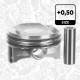 Piston with rings and pin - PM017450 ET ENGINETEAM - 42245620
