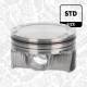 Piston with rings and pin - PM017800 ET ENGINETEAM - 32213697, FP23-113000