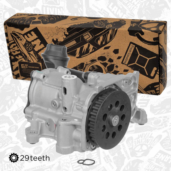 PU0175, Vakuové čerpadlo, brzdový systém, Pumpa olej.2,0TDi CLHA od 2014 / 29 zubů, ET ENGINETEAM, Adui Seat Skoda VW Q3 TT A3 Terraco Leon Alhambra Ateca Yeti Superb Octavia Karoq Kodiaq Tiguan Sharan Golf Arteon Caddy 2,0 TDI CLHA DCZA 2014+, 04L145208H, 04L145208K