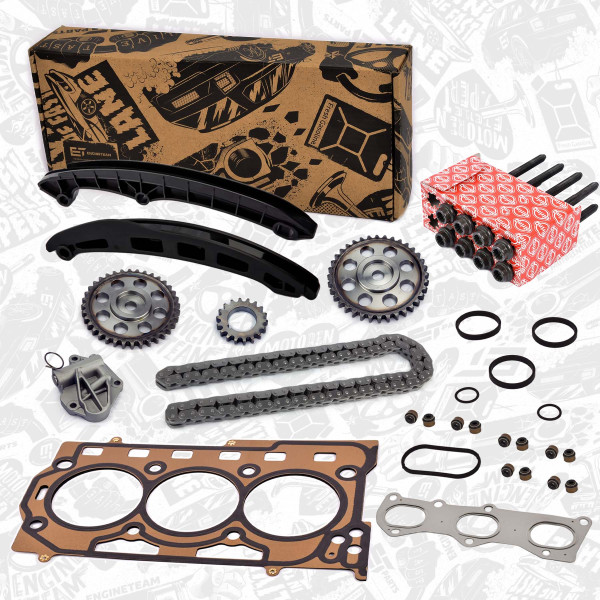 RS0045VR2, Timing Chain Kit, Timing chain kit, ET ENGINETEAM, Skoda Fabia Roomster, VW Polo, Seat Ibiza 1,2i 12V CGPA CGPB CGPC 2008+, 03C109158A, 03C109158, 03C109158B, 03E109507AE, 03C109469K, 03C109469L, 03C109469J, 03C109509P, 03E109571D, 03E105209S, 036103384B, 03E103383H, 036109675A, 03E253039A, 03E129717B, N90951301, 03E253039, 057109675