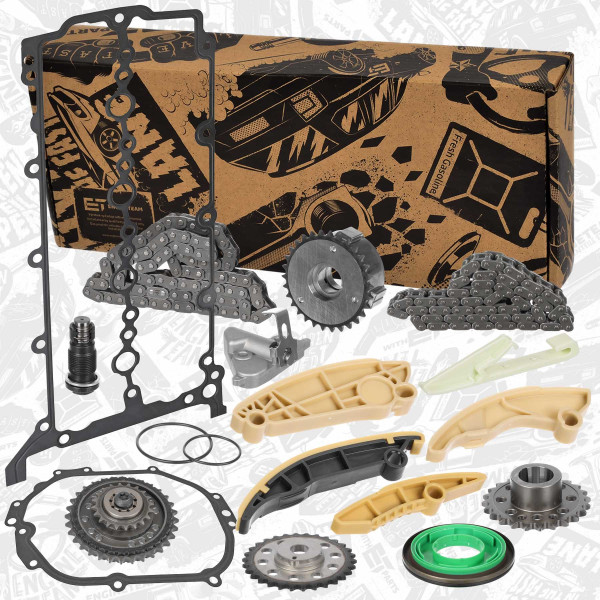 RS0145VR1, Timing Chain Kit, ET ENGINETEAM, Land Rover Jaguar Defender Discovery Range Rover Evoque Range Rover Sport 2,0 SD4/D 204DTD 2015+, AJ813317, G4D36M288BB, JDE40737, LR073745, JDE40593, LR073764, JDE40592, LR084288, JDE39113, LR132675, JDE39110, LR132676, JDE36923, LR139320, JDE36868