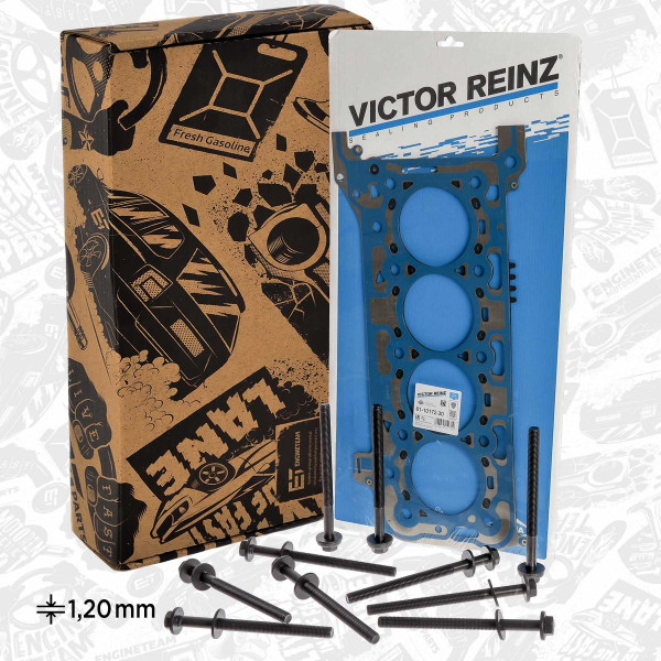 TH0092BT, Těsnění, hlava válce, Těsnění hl.válců Rainz, šouby ET 2,0 EcoBlue /síla 1,2mm/4z., ET ENGINETEAM, Ford Tourneo Custom Transtit Custom Transit YLFA YMF6 2,0 EcoBlue 2015+, 2048150, WHT011375, GK2Q6051JA, WHT011375(10x), 2080936, 2080936(x10), GK2Q6065FA, GK2Q6065FA(x10)