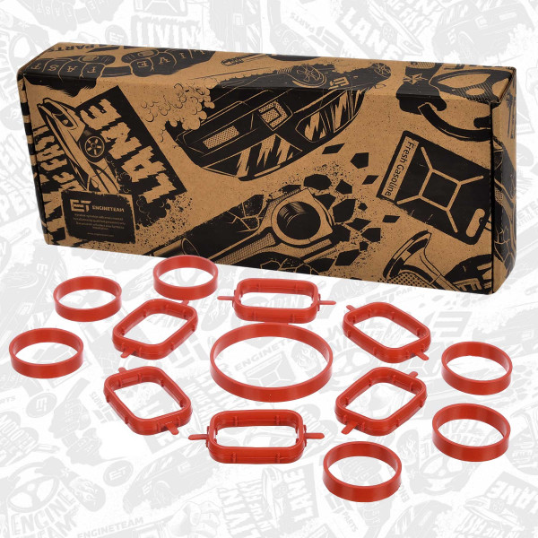 TM0073, Gasket Set, intake manifold, ET ENGINETEAM, BMW Land Rover Opel 3 (E46,E90) 330 d 335 d 330 Cd 325d 330 d 325 d 5 (E39,E60) 525 d  525 d 7 (E38, E65,E66,E67) 730 d X3 (E83) 3.0 d X5 (E70) xDrive 30 d X6 (E71, E72) xDrive 35 d Range rover III Omega 3,0d M57 D30 (306D3) 2003+