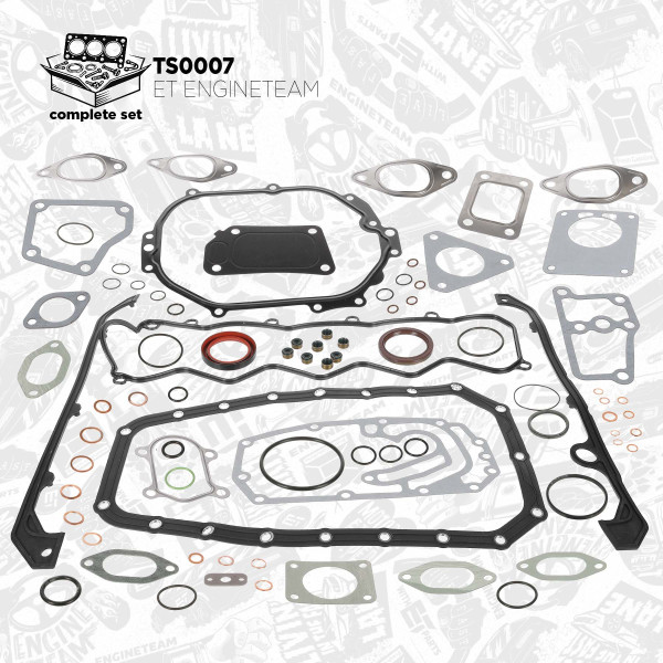 TS0007, Kompletní sada těsnění, motor, Těsnění-full set/bez TH, ET ENGINETEAM, Citroen Jumper, Fiat Ducato, Iveco Daily 2,8HDi/JTD 8140 1999+, 500366171, 500366511, 198.820, 891920