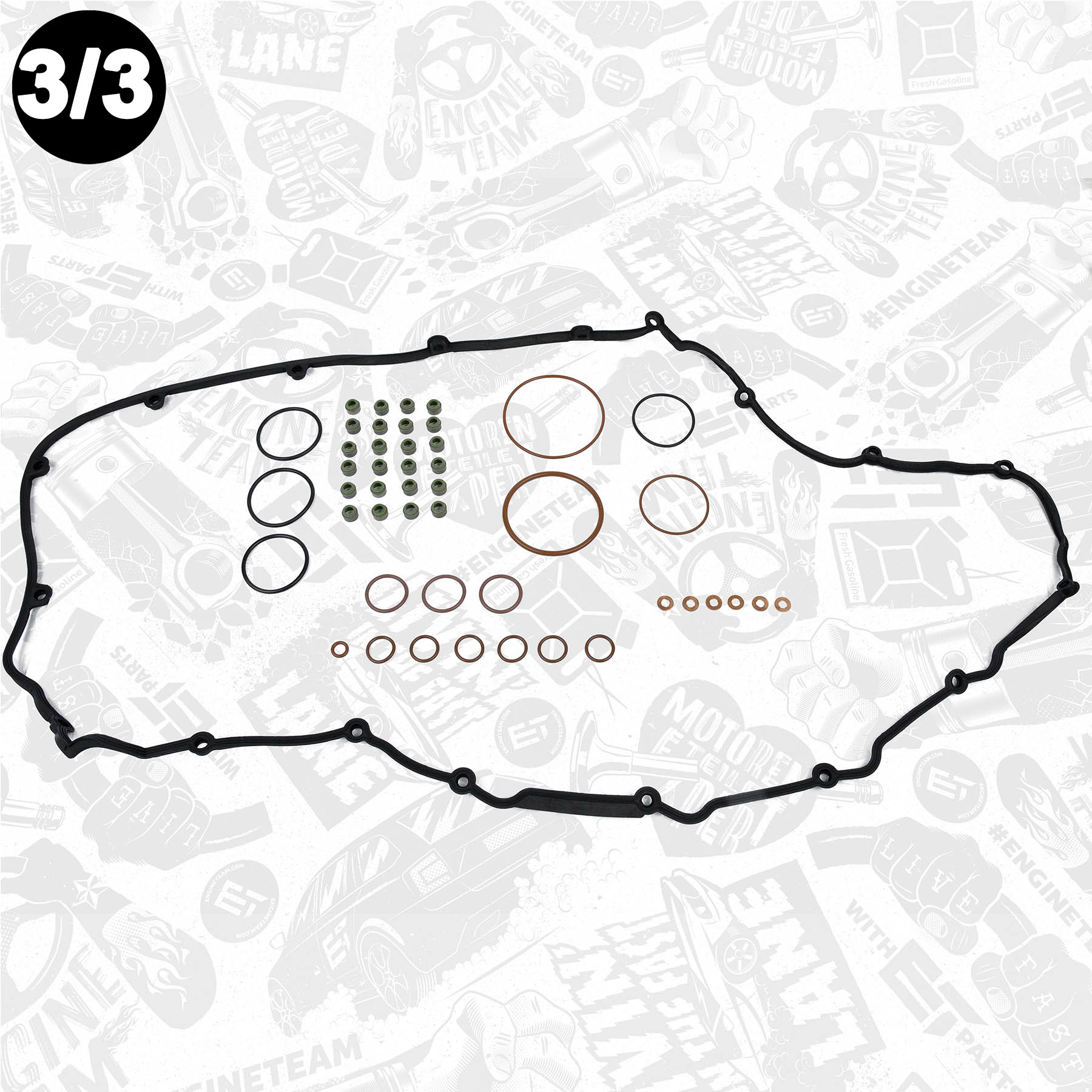 Full Gasket Kit, engine TS0023 ET 013718001, 198.610