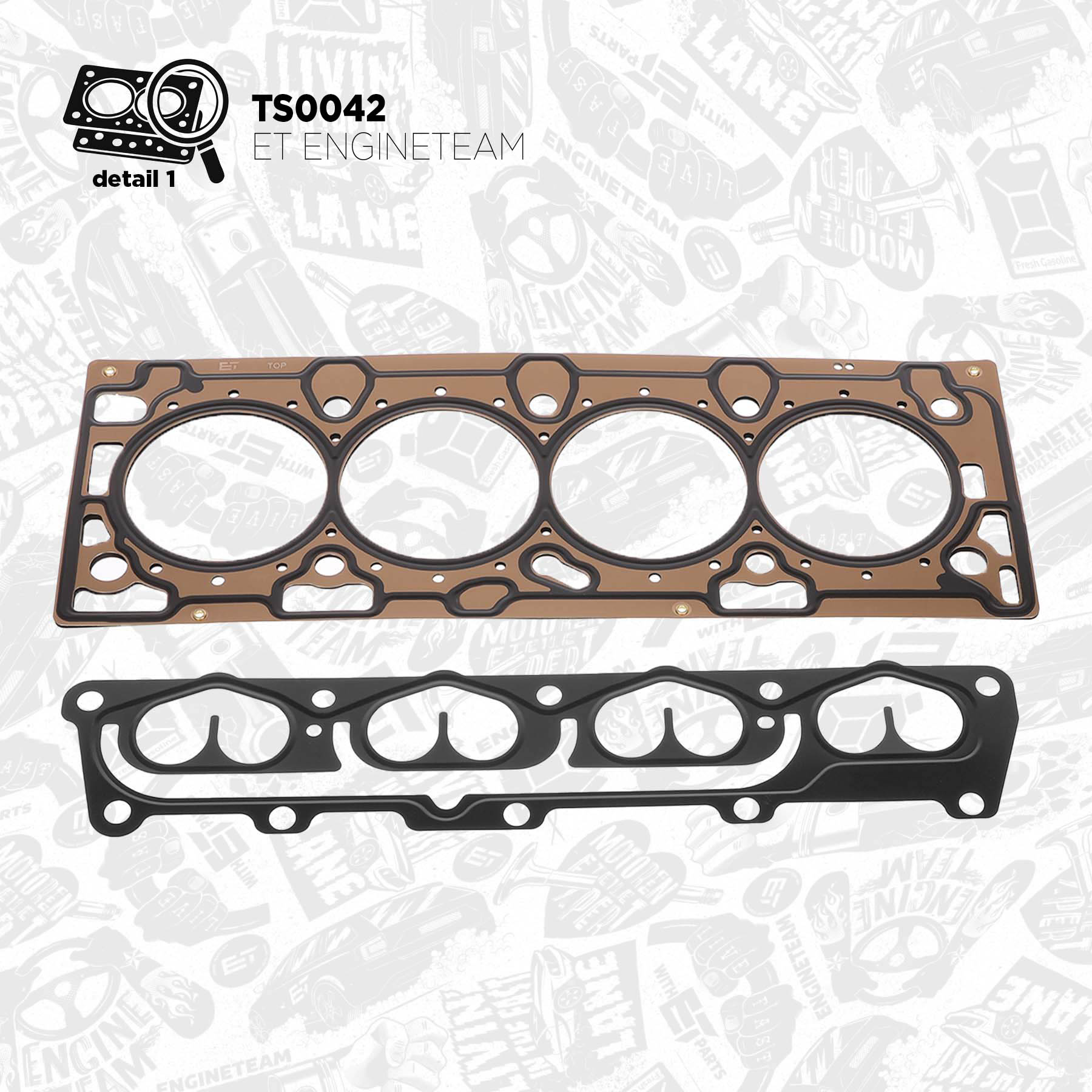 Gasket Kit, cylinder head - TS0042 ET ENGINETEAM - 1606221 